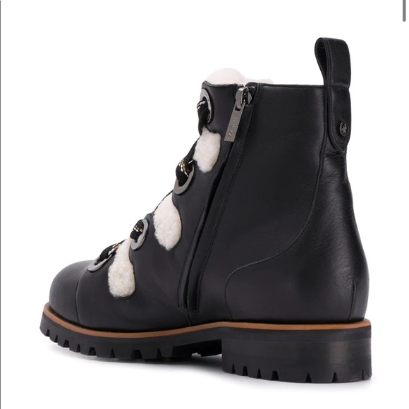 NEW JIMMY CHOO Bei Ankle Leather Combat Boots - Picture 3 of 16